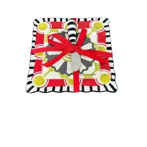 Mud Pie Appetizer Set w Spreader & Napkins